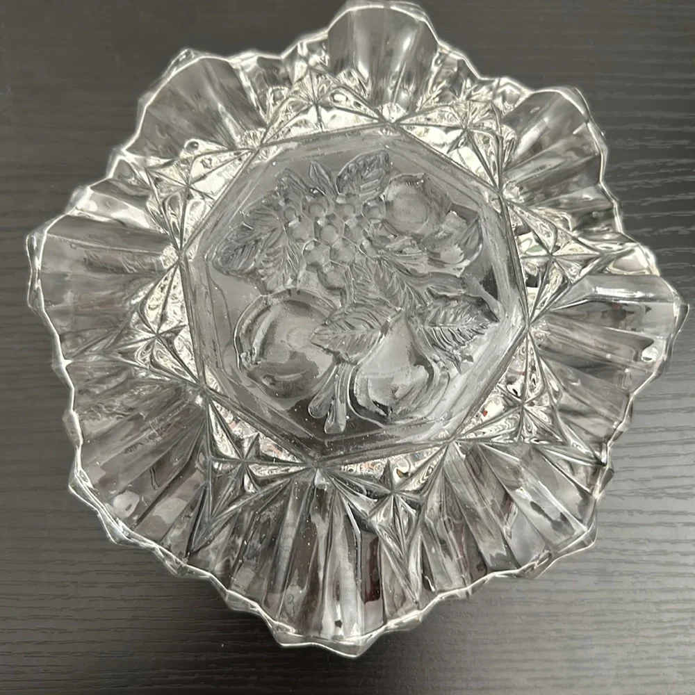 Pioneer Vintage Federal Glass Clear Pressed Glass Bowl Set of 2